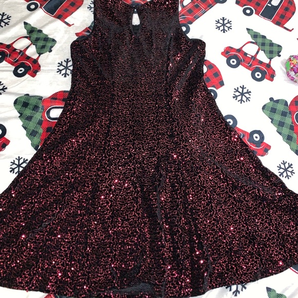 Beautiful Zunie, red sparkles Girl’s fancy/ Holiday party dress. Sz 14 - Picture 2 of 10